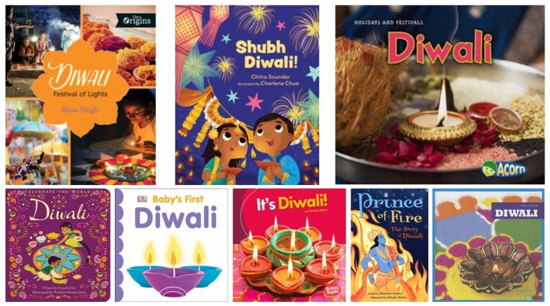 A collection of books about Diwali at Plano Public Library